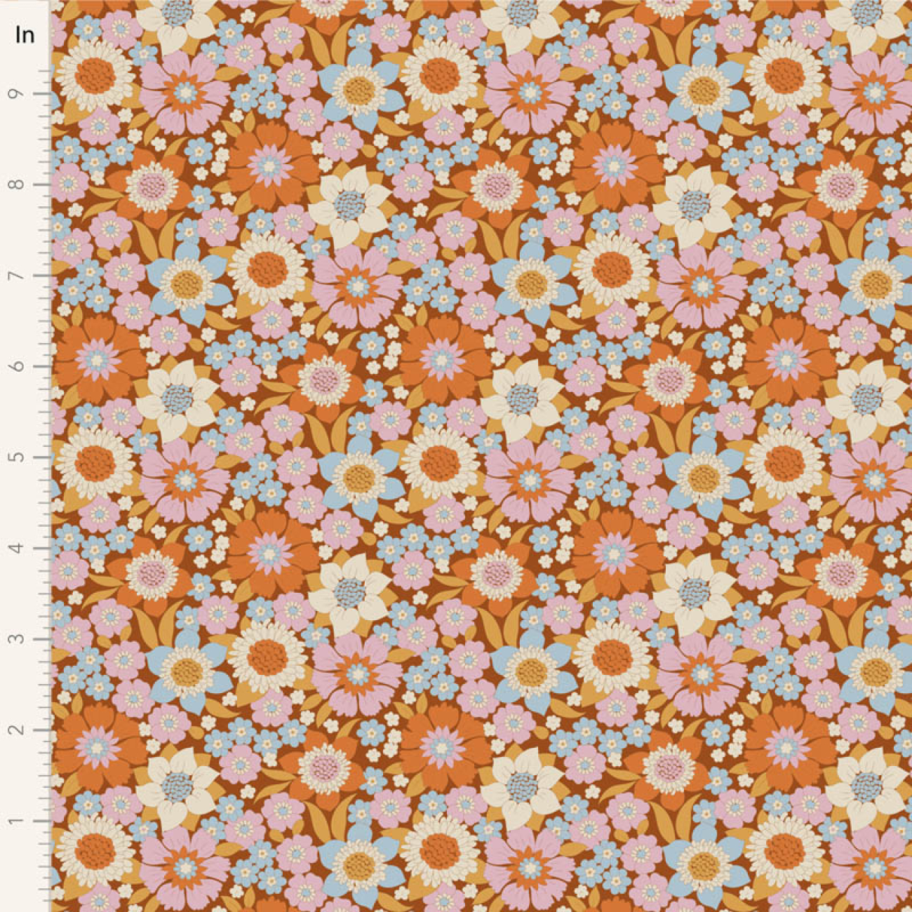Tilda Patchwork Stoff Baumwolle - Wallflower - Lauren Caramel